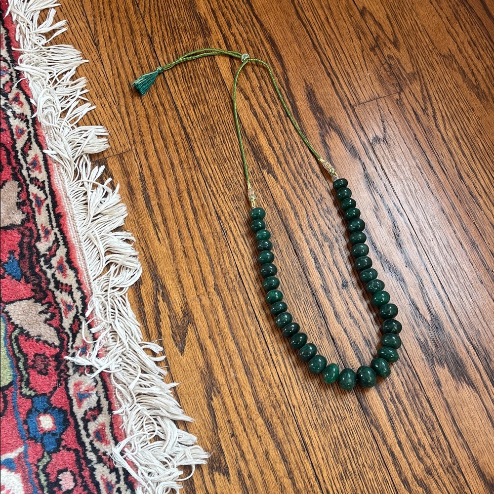 Green Jade Beaded Necklace